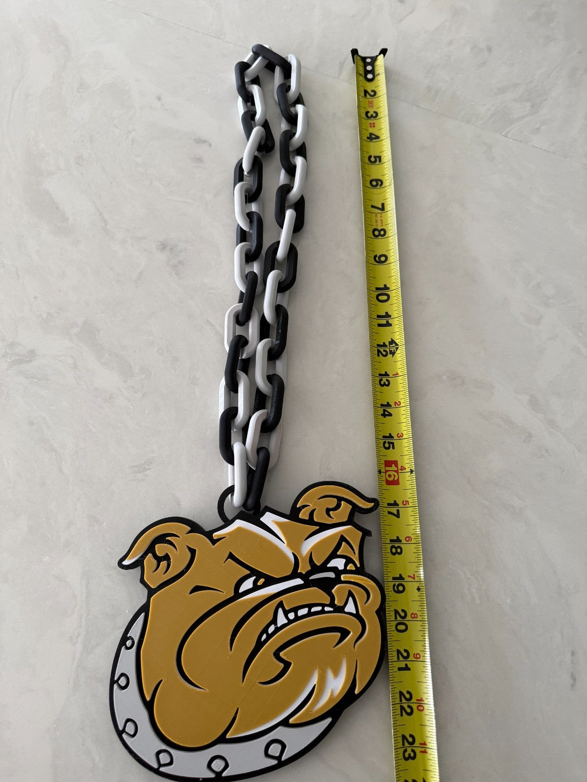 Bryant Bulldogs Oversized Necklace, Turnover Hype Chain HandMade 3D Printed