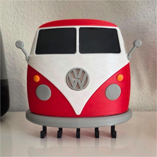 3D Printed Volkswagen VW Bus Camper Van Wall Mount Key Holder Organizer