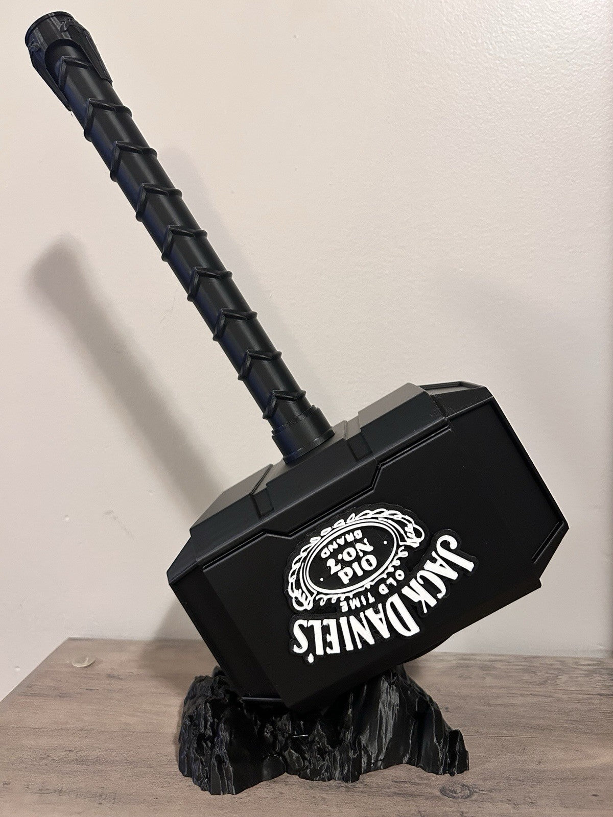 Jack Daniels Mjolnir Thor's Hammer. 3D Printed Fan Art Unique Gift Free Shipping