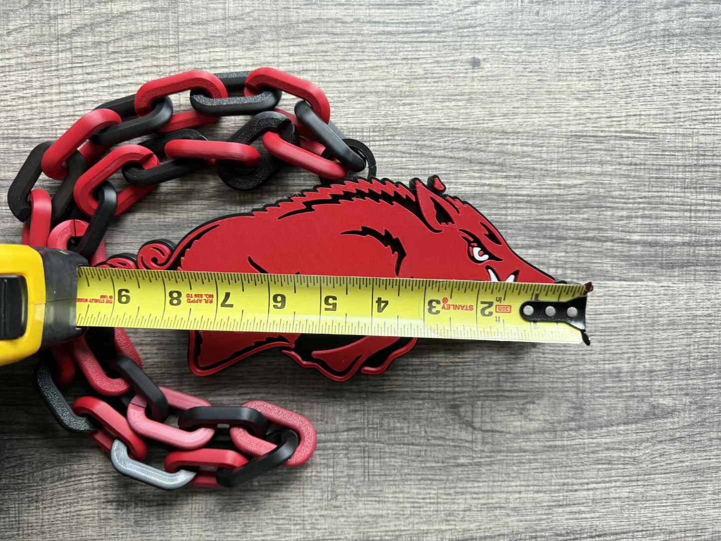 Arkansas Razorbacks Logo Oversized Necklace, Hype Chain [Made To Order]