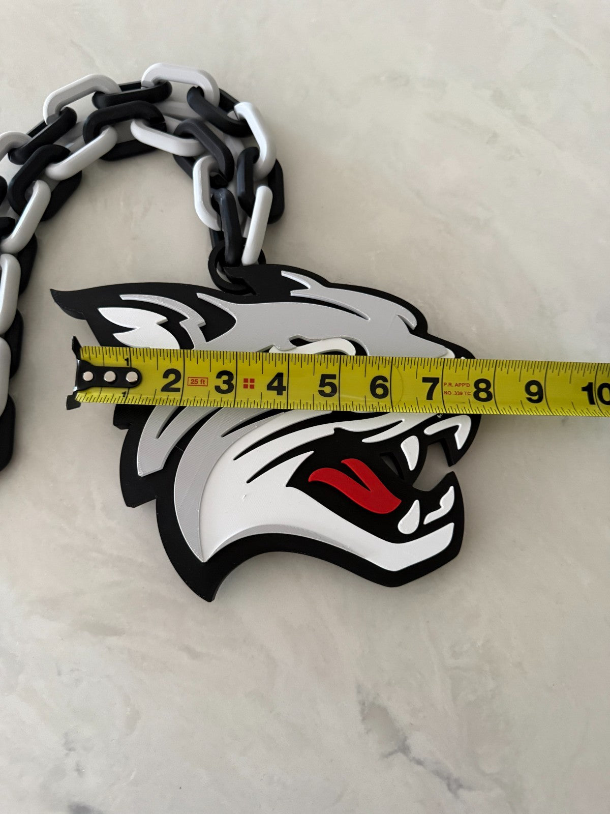 Davidson Wildcats Oversized Necklace, Hype Chain Handmade 3D Printed