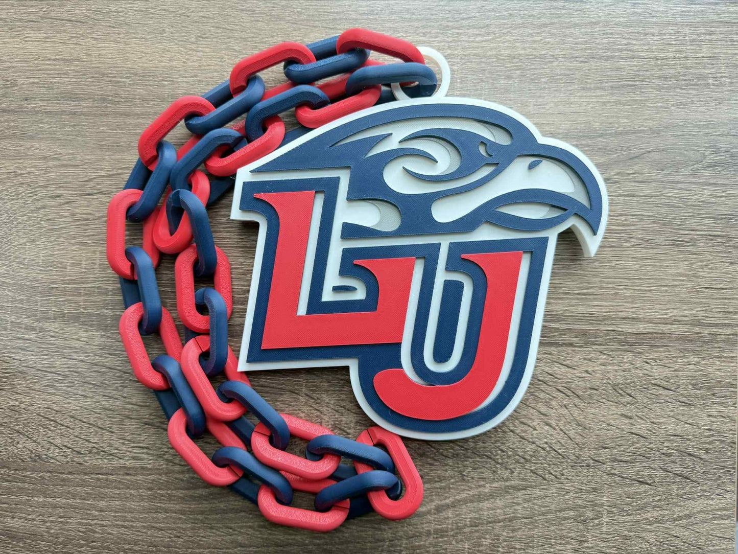 Liberty Flames Logo Oversized Necklace, Pendant Chain