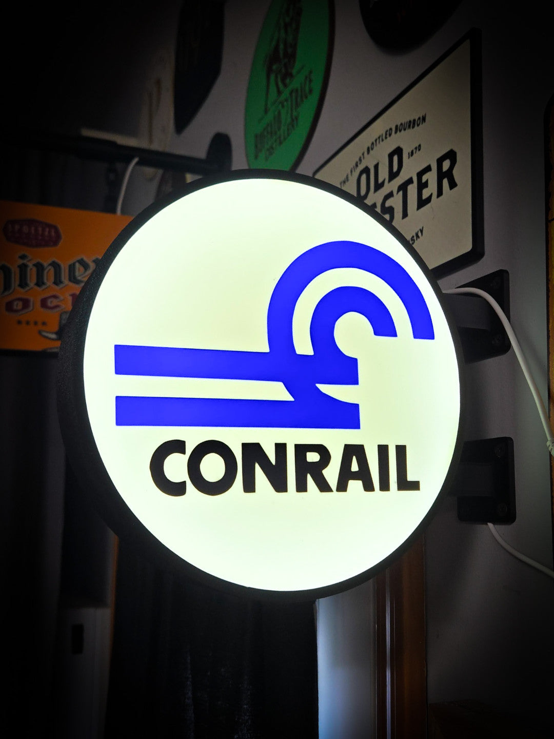 CONRAIL 12 Inch Light Box LED Sign 3D Printed Wall Decor Man Cave Garage