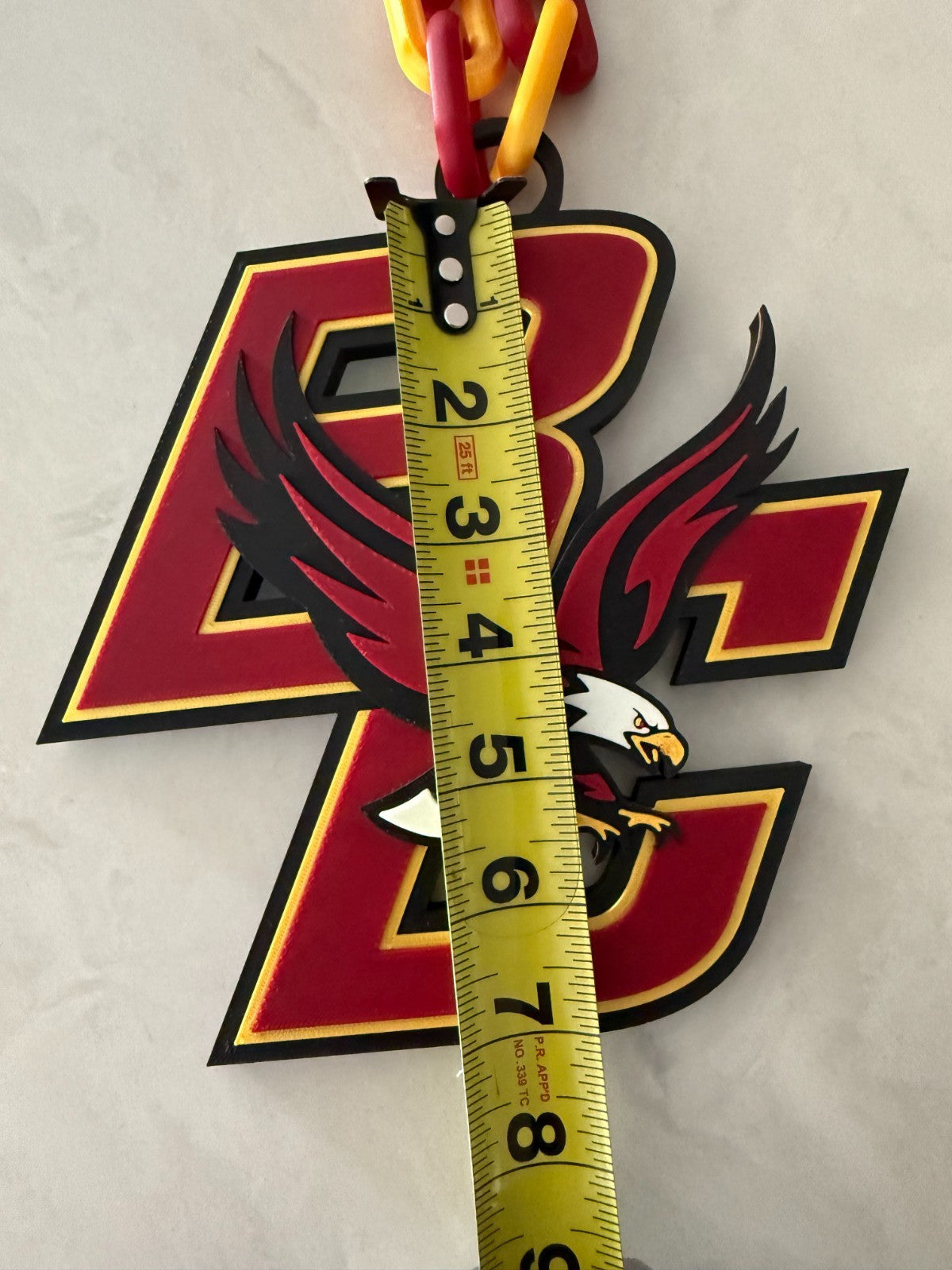 Boston College Eagles  Oversized Logo Necklace Handmade 3D Printed