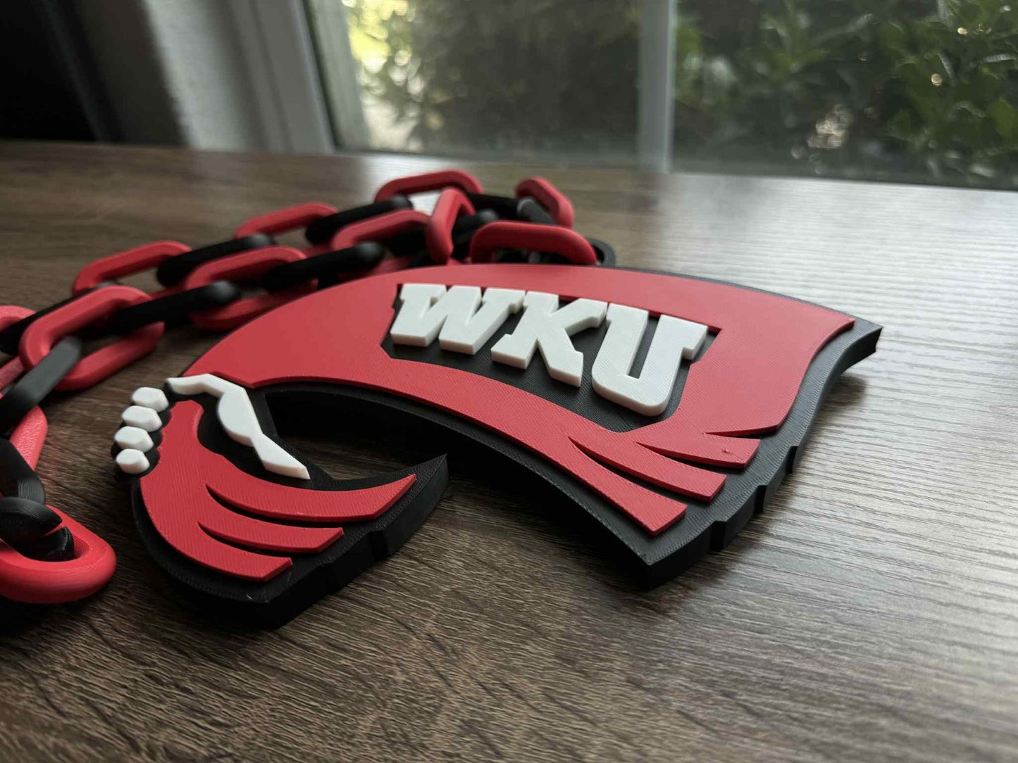Western Kentucky Hilltoppers Logo Oversized Necklace, Pendant Chain