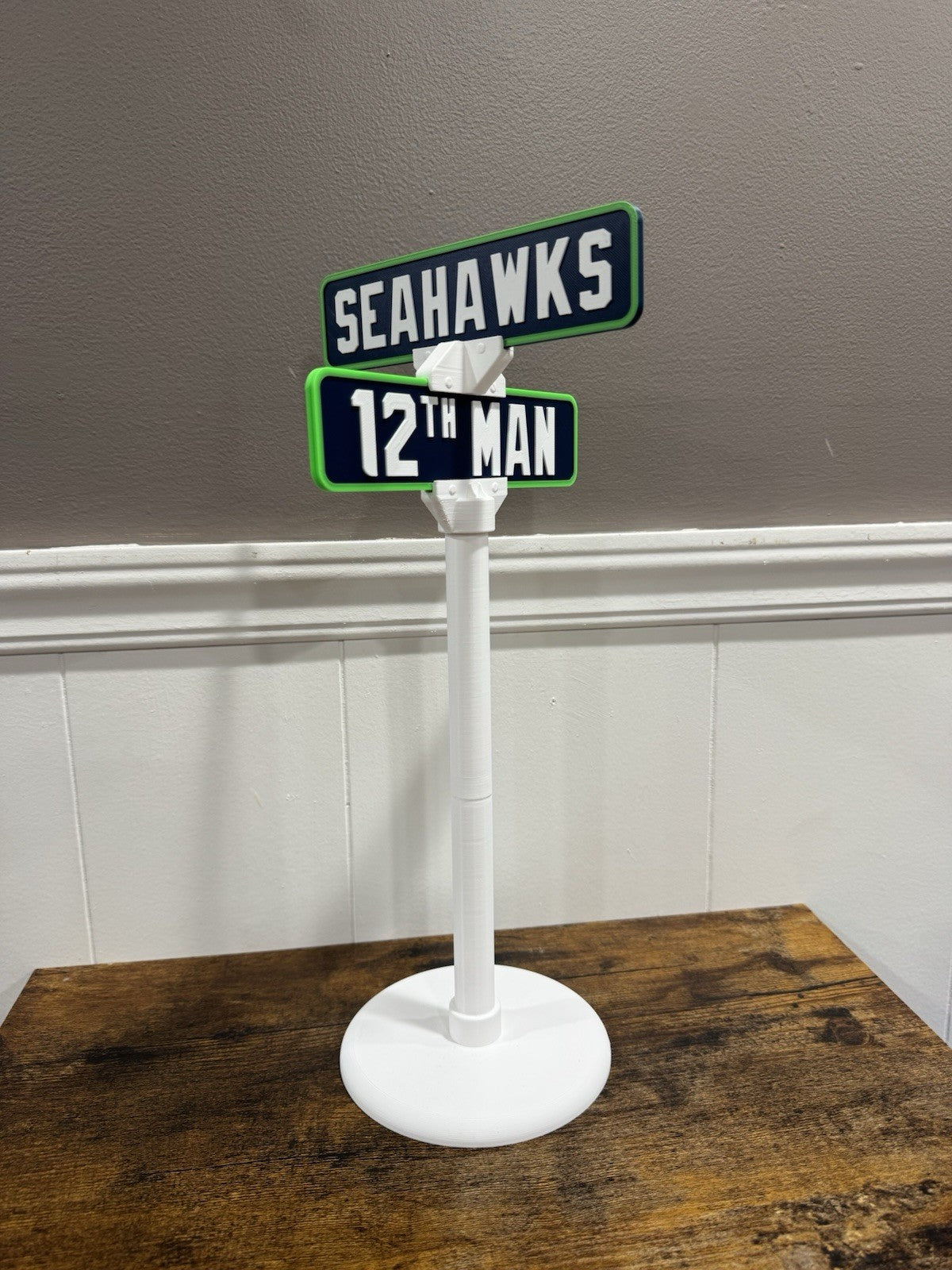 Seattle Seahawks Street Sign 12 Man Cave Memorabilia Office Desk Decor Fan Gift
