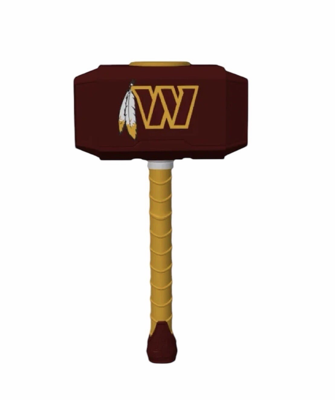 Commanders Football Themed Mjolnir Thor's Hammer