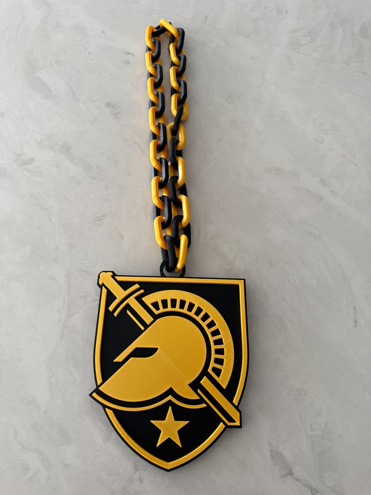 Army Black Knights Necklace Turnover Chain HandMade 3D printed