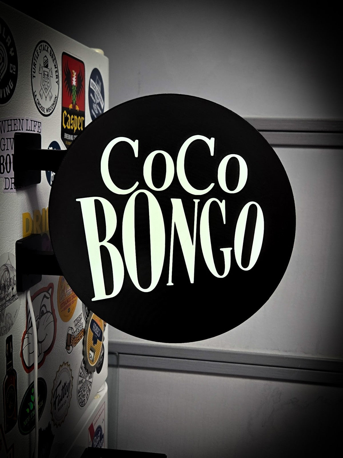 COCO BONGO 12 Inch Light Box LED Sign 3D Printed Wall Decor Man Cave Garage
