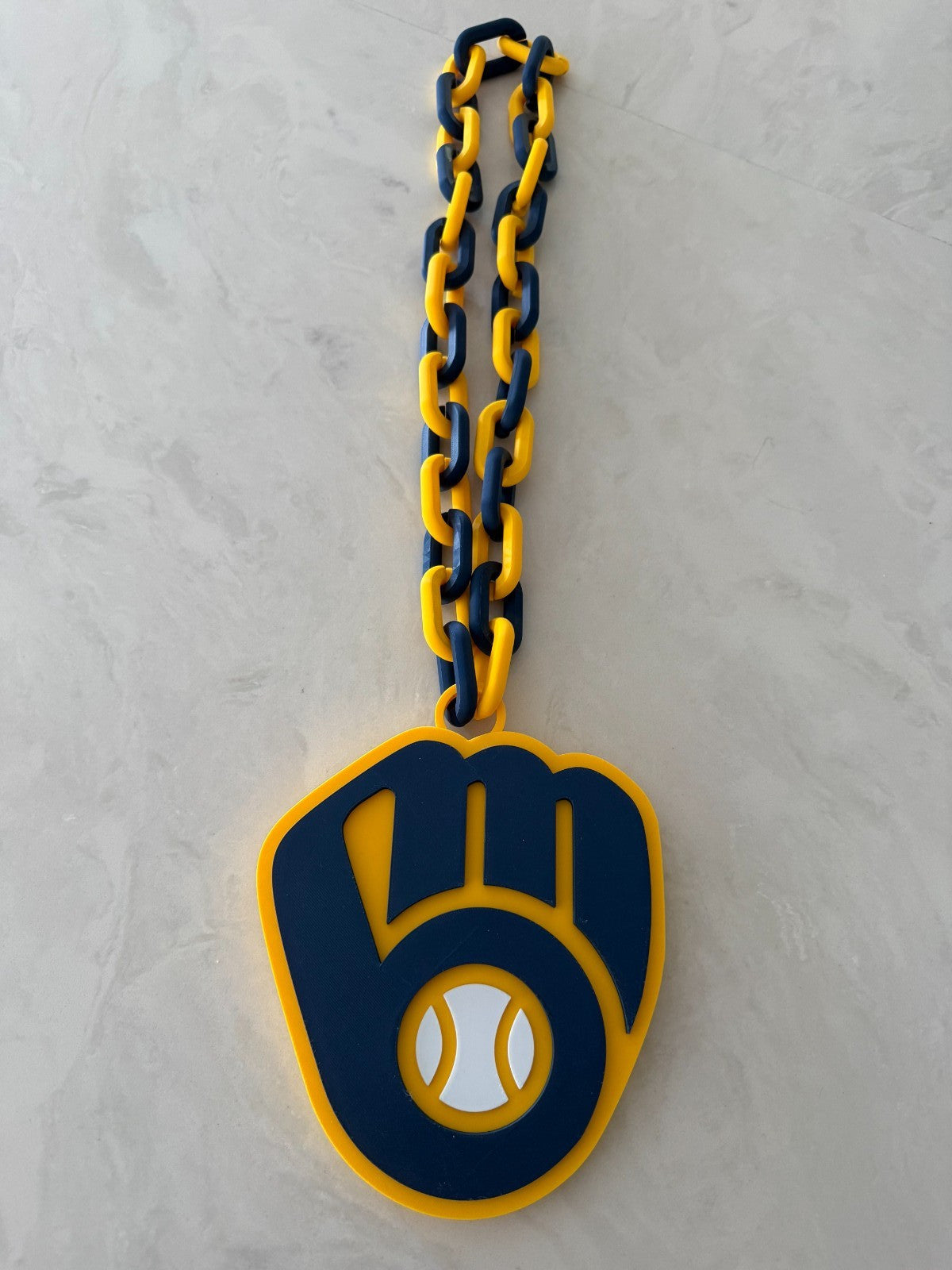 Milwaukee Brewers Oversized Logo Necklace, Pendant