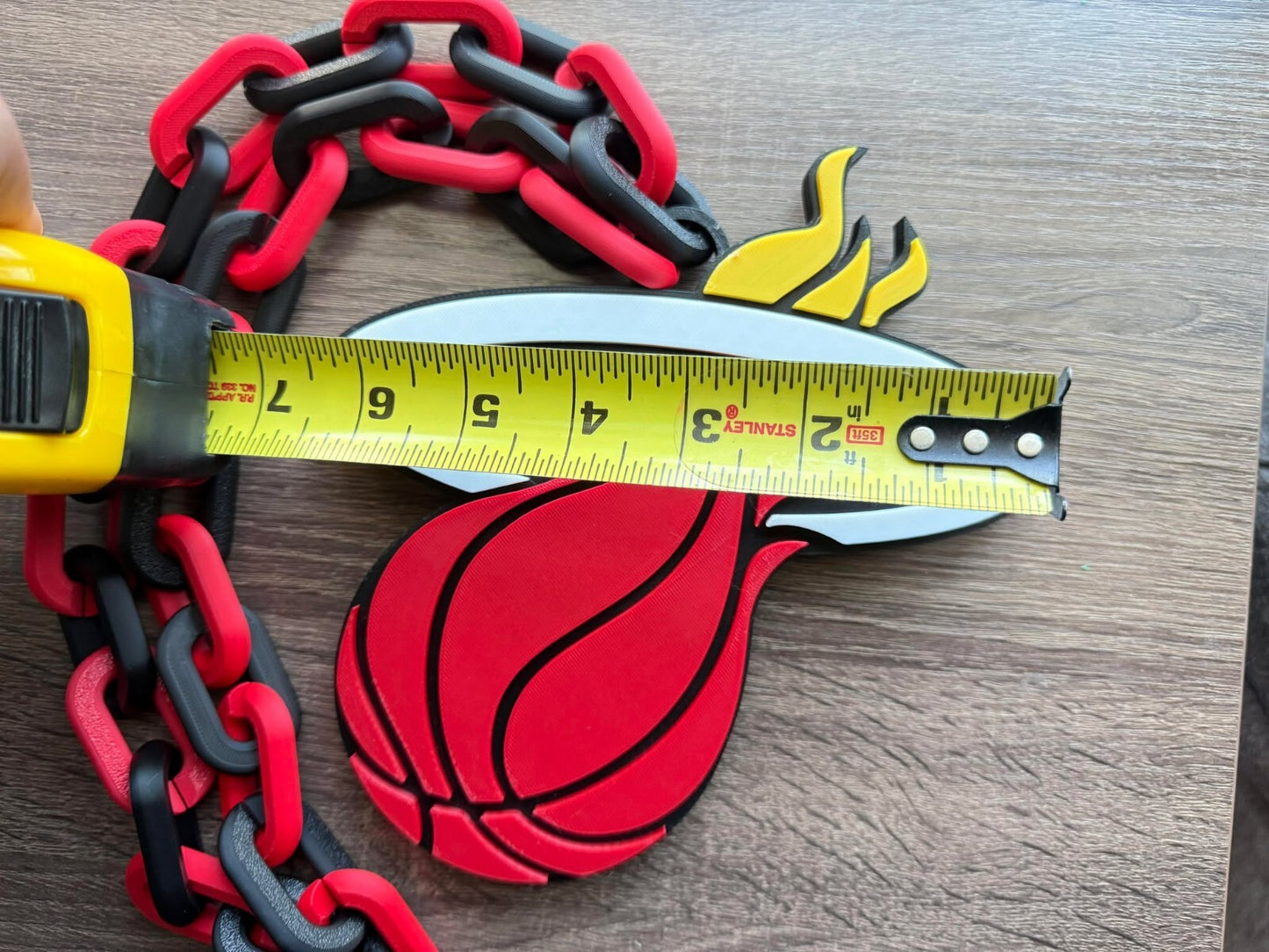 Miami Heat Oversized Necklace, Hype Chain [Made To Order]