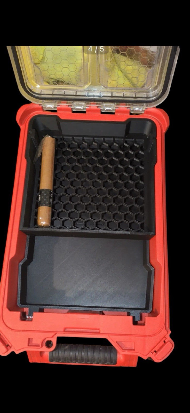 Custom Cigar Humidor Insert for Milwaukee Packout Deep Organizer 48-22-8435