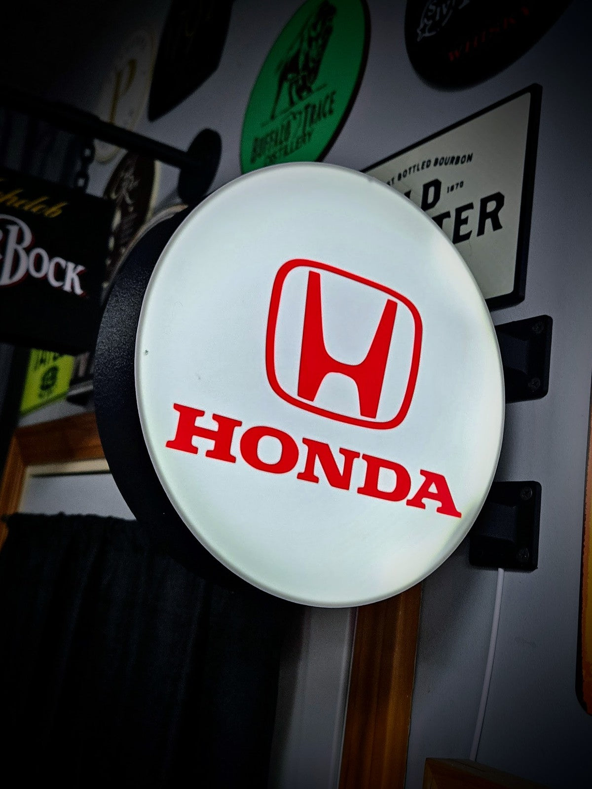HONDA AUTO 12 Inch Light Box LED Sign 3D Printed Wall Decor Man Cave Garage