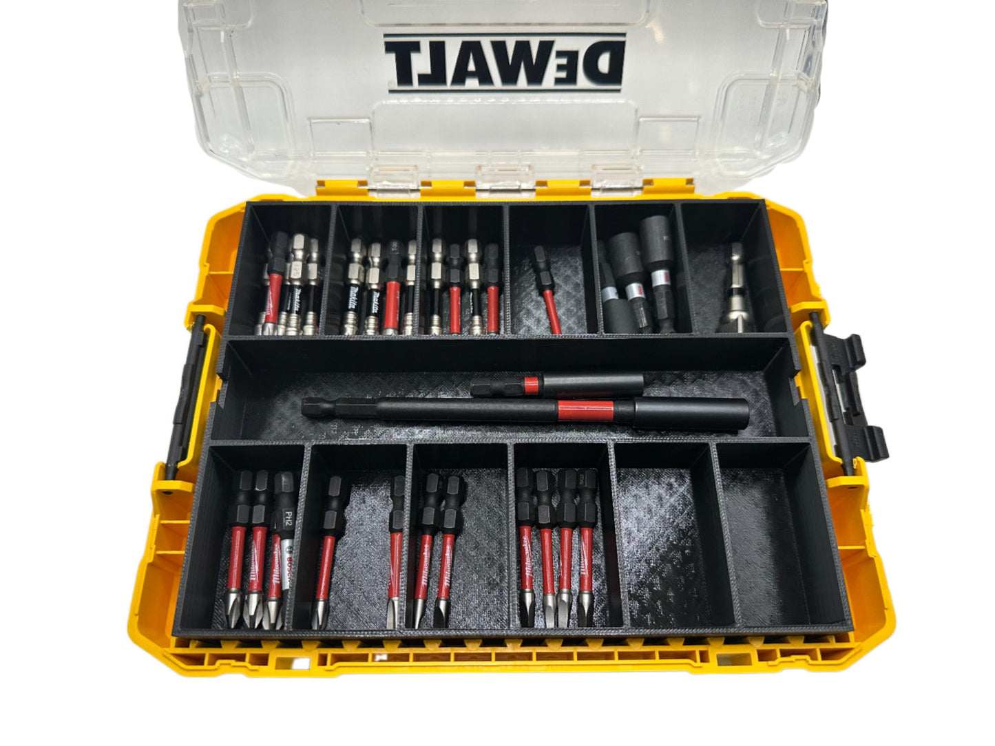 ToolCraft3d Impact Bit Organizer Insert for DEWALT Medium ToughCase (13 comp)