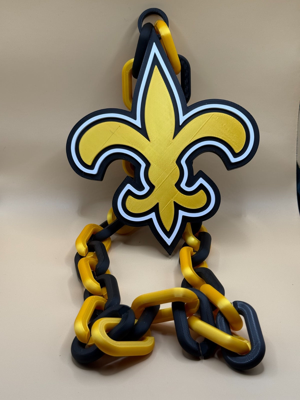 New Orleans Saints Oversized Logo Necklace HandMade 3D Printed