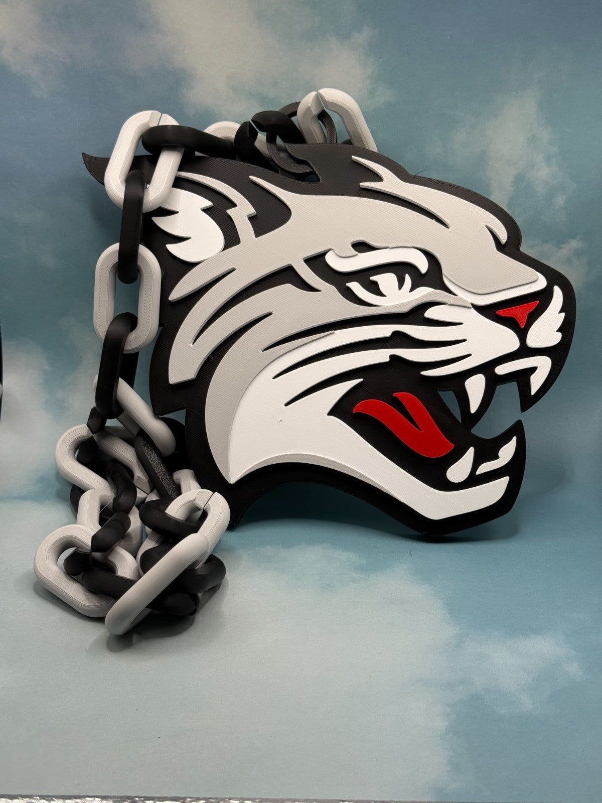 Davidson Wildcats Oversized Necklace, Hype Chain Handmade 3D Printed