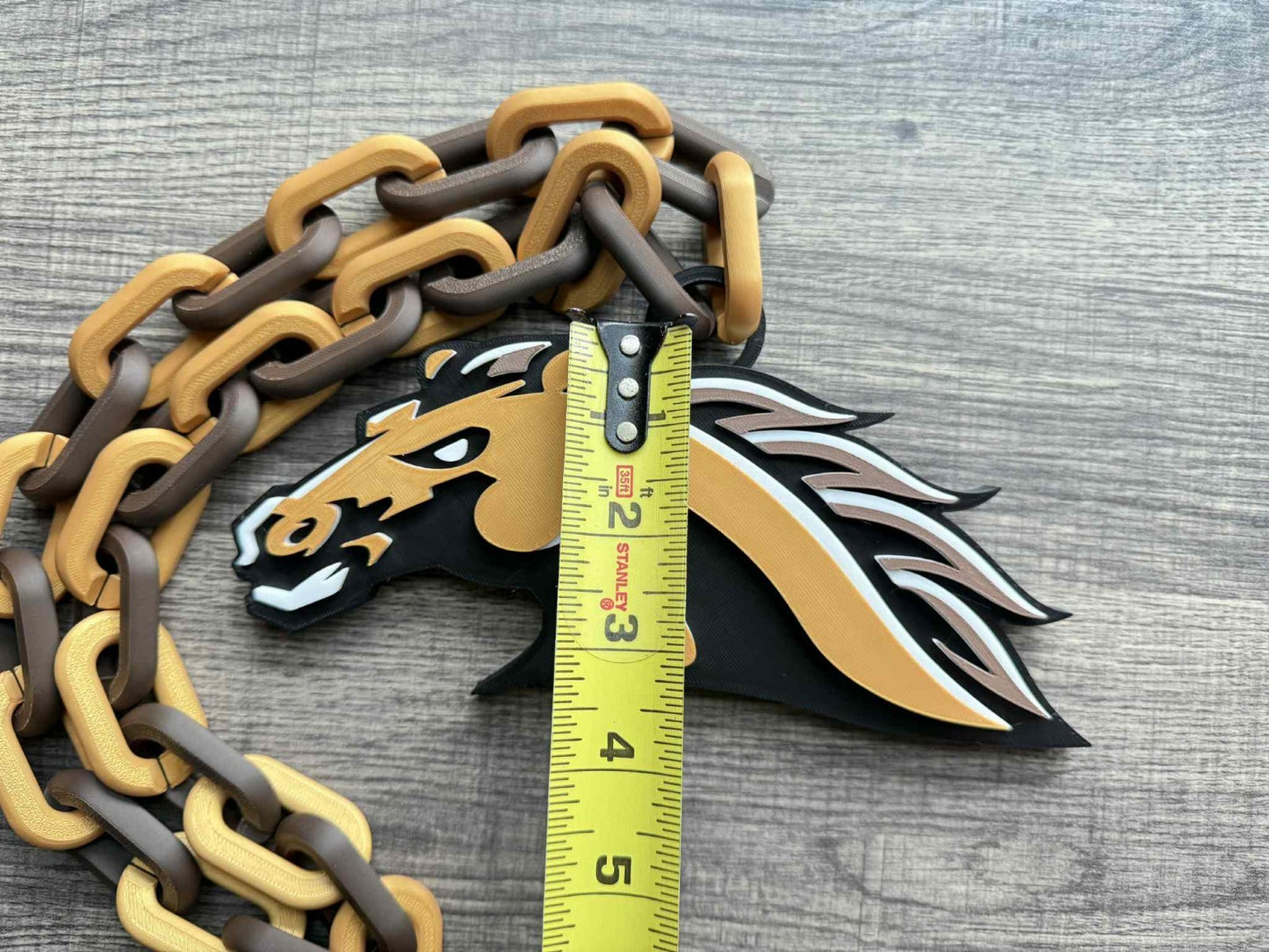 Western Michigan Broncos Logo Oversized Necklace, Hype Chain [Made To Order]