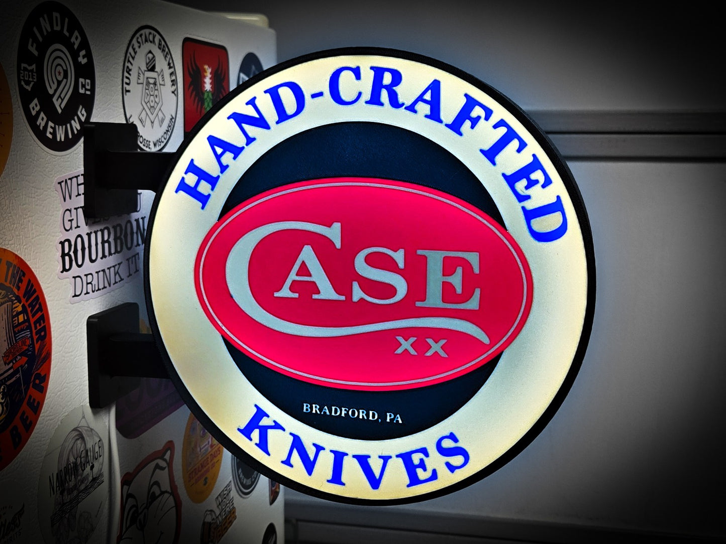 CASE XX HAND-CRAFTED KNIVES 12 Inch Light Box LED Sign 3D Printed Wall Decor