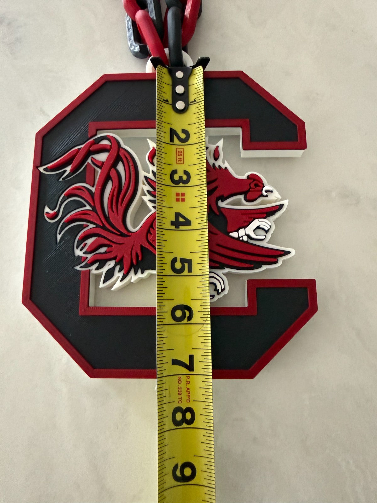 South Carolina Gamecocks Logo Oversized Necklace Hype Chain Handmade 3D Printed