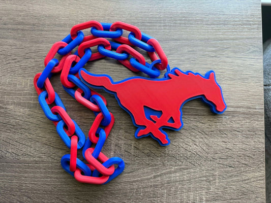 Southern Methodist University SMU Mustangs Oversized Necklace [Made To Order]