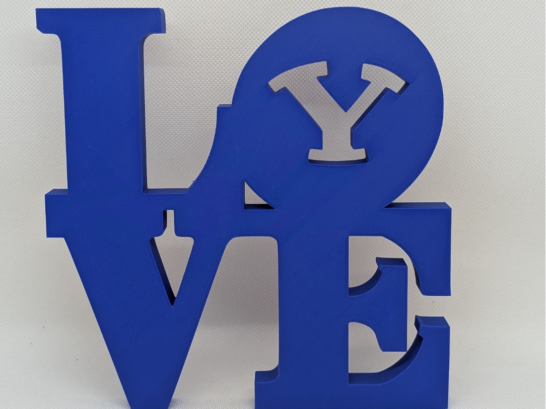BYU Love Park Sign - LOVE sign For Mancave 3D Printed Wall Sign