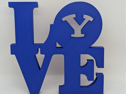 BYU Love Park Sign - LOVE sign For Mancave 3D Printed Wall Sign