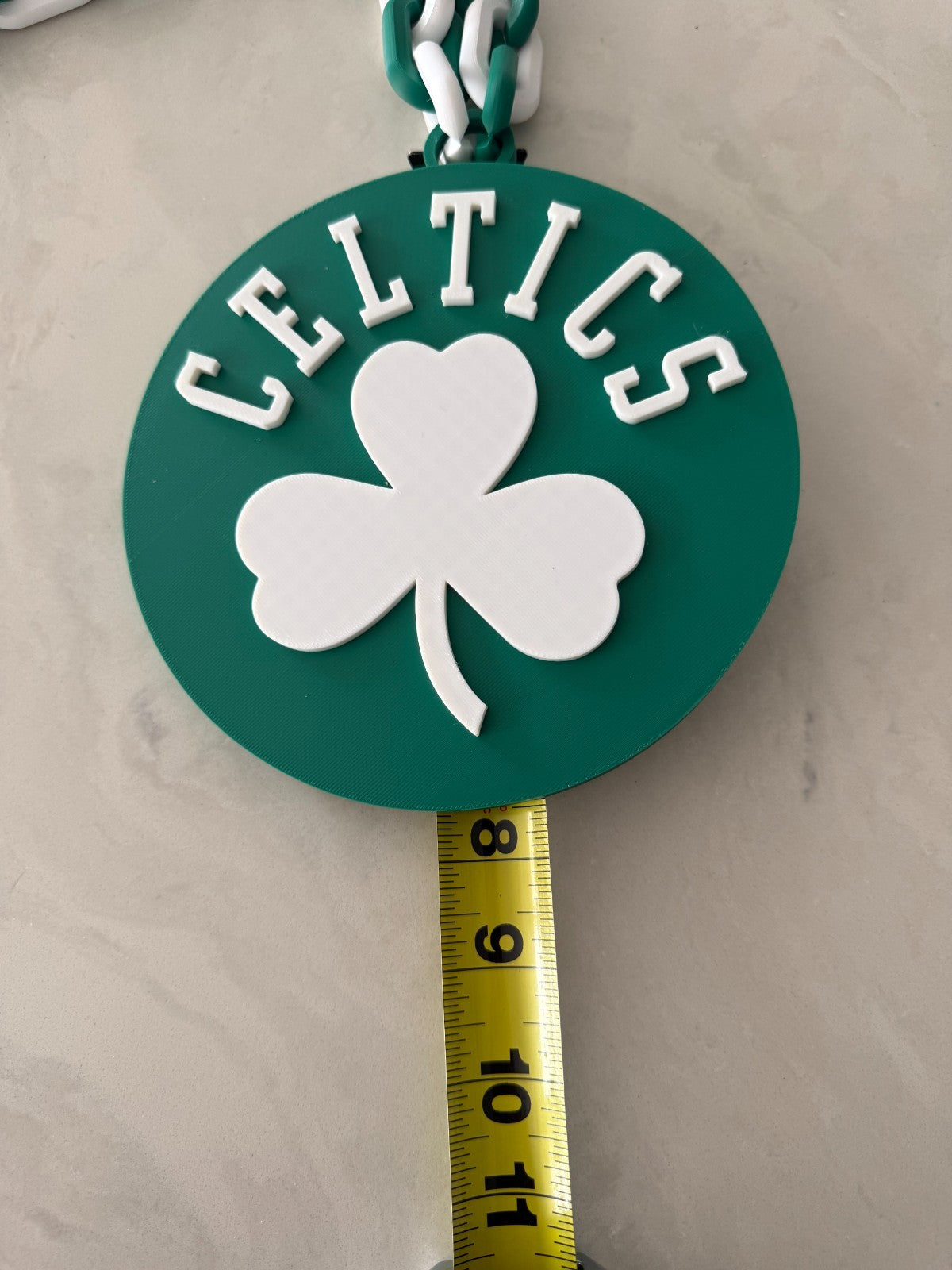 Boston Celtics Fan Chain Necklace 3D Printed Oversized NBA Turnover Chain Green