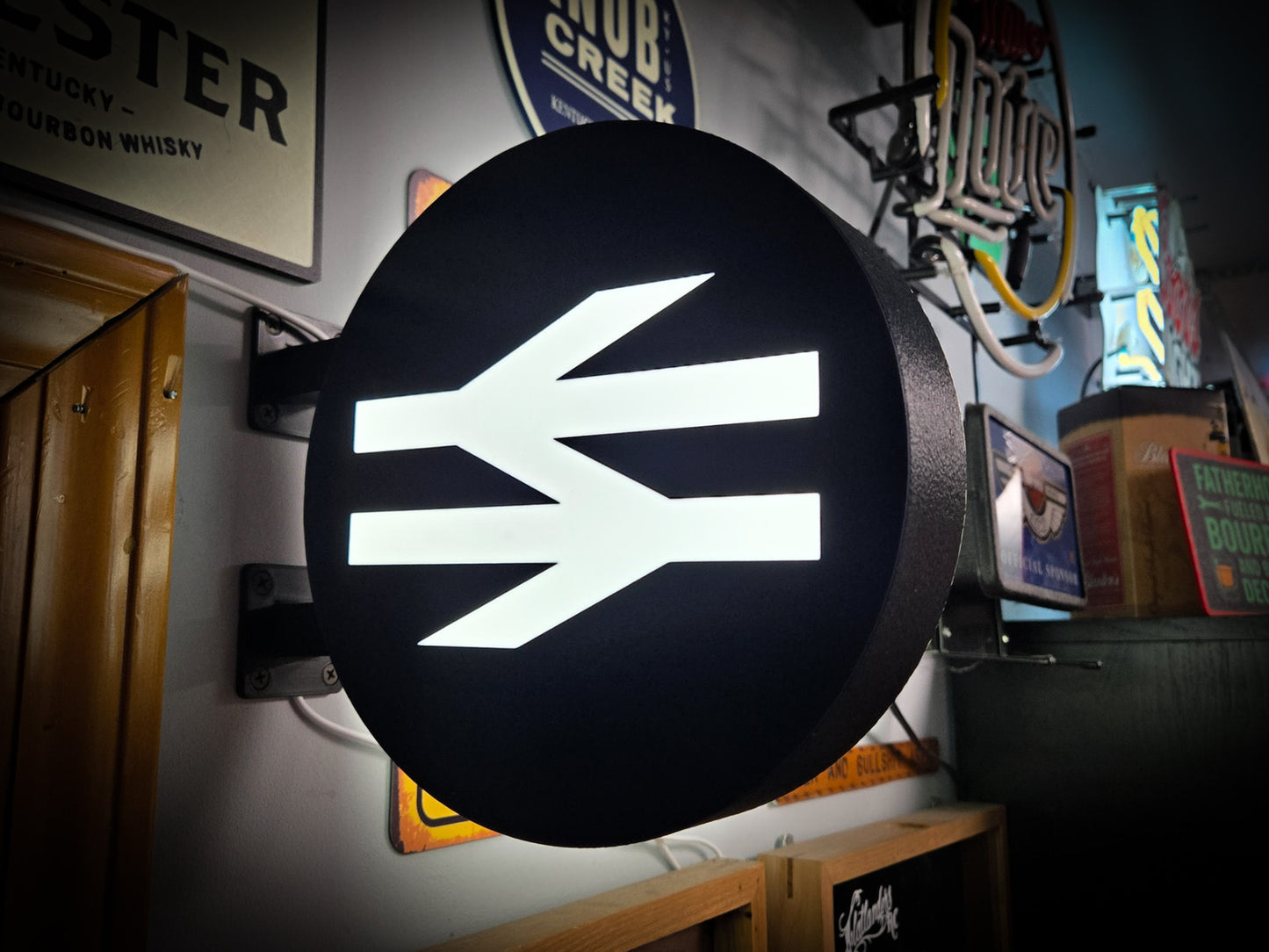 BRITISH RAIL 12 Inch Light Box LED Sign 3D Printed Wall Decor Man Cave Garage