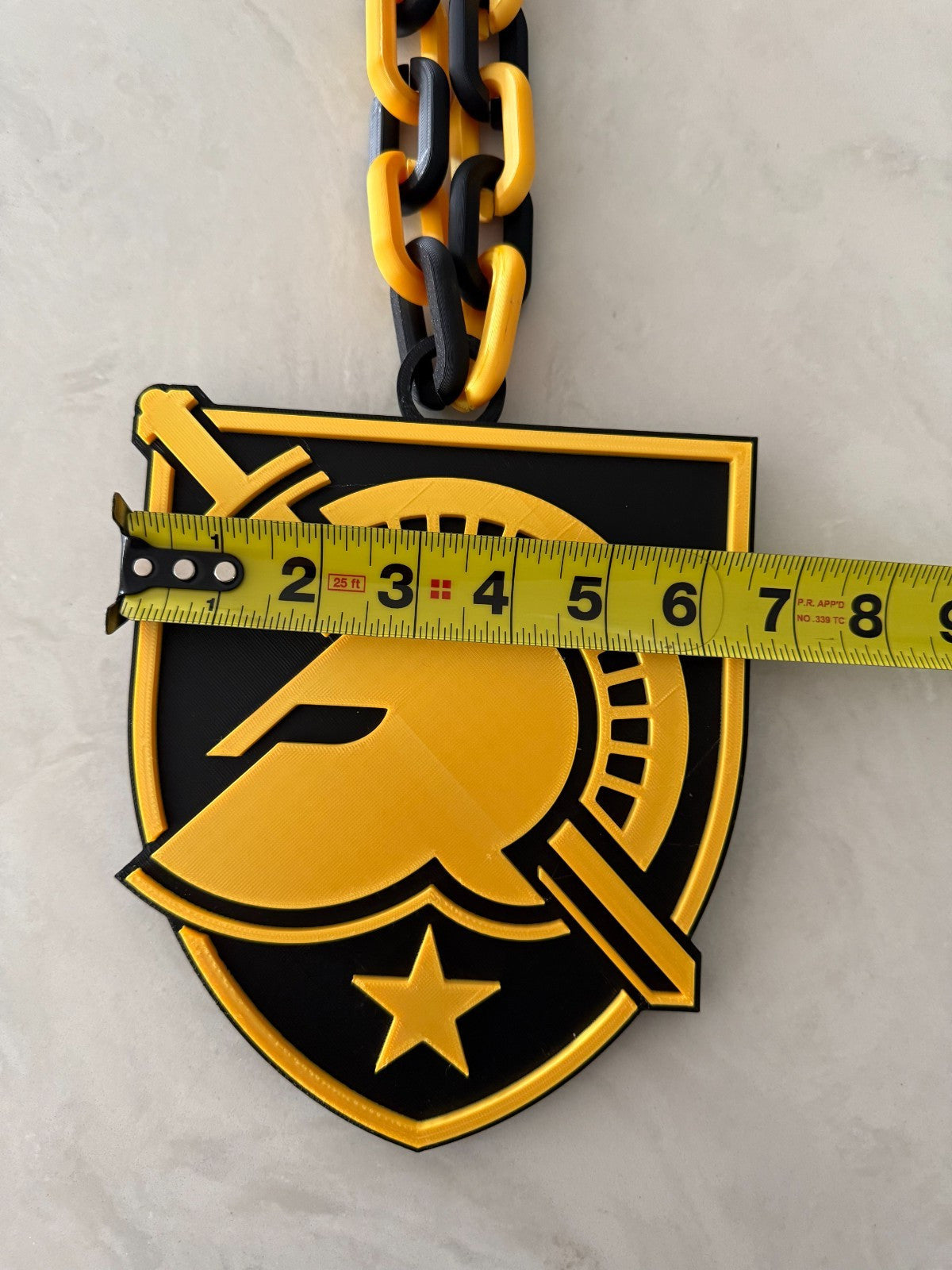 Army Black Knights Necklace Turnover Chain HandMade 3D printed