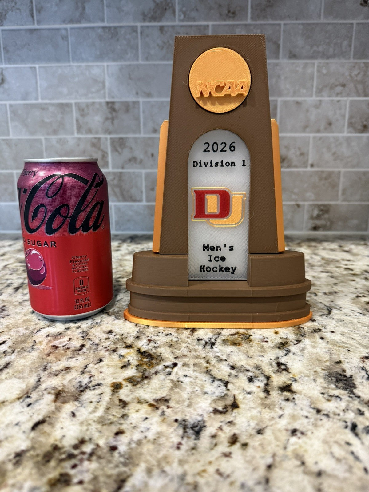 Denver pioneers 2026 hockey national championship trophy 3d printed custom