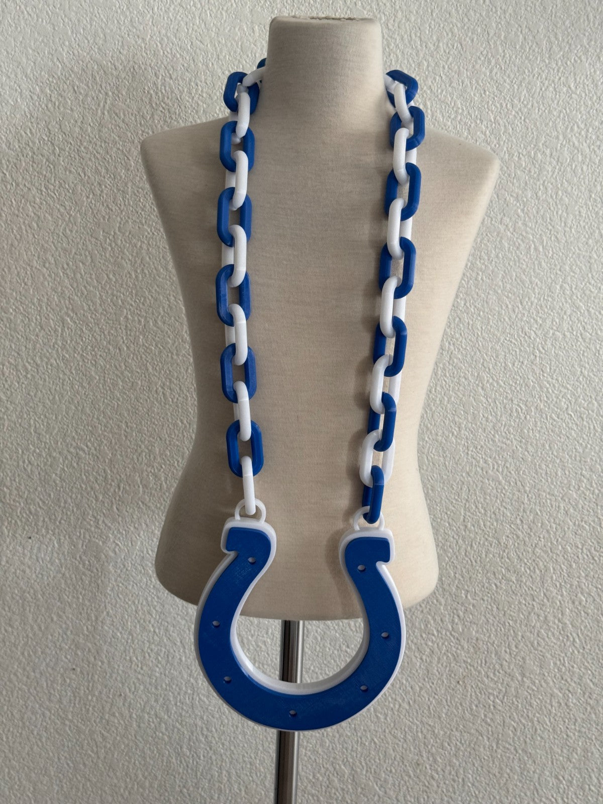 Indianapolis Colts Oversized Logo Necklace Pendant Chain Handmade 3D Printed