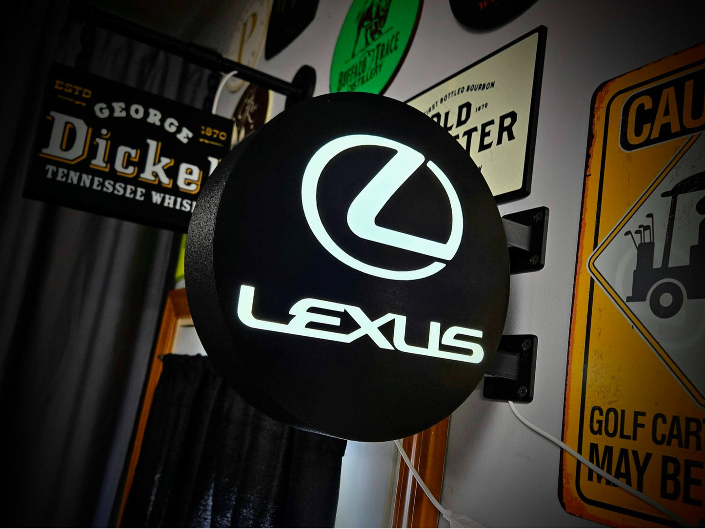 LEXUS 12 Inch Light Box LED Sign 3D Printed Wall Decor Man Cave Garage