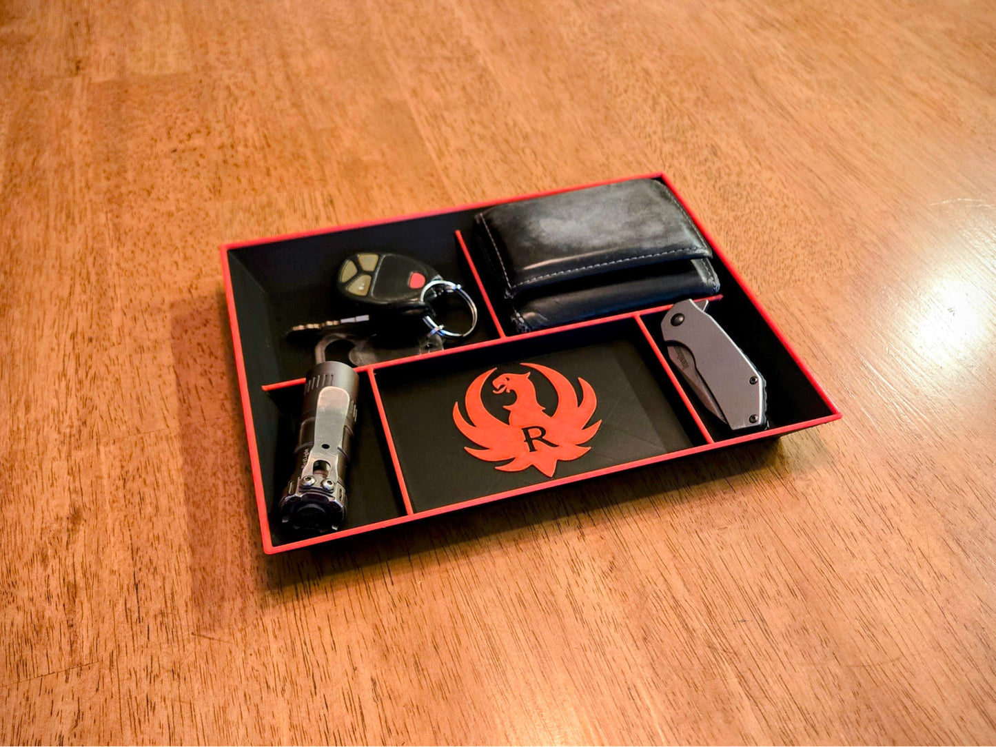 Ruger Firearms EDC Dump Tray 3D Printed Valet Desk Organizer Nightstand Catchall