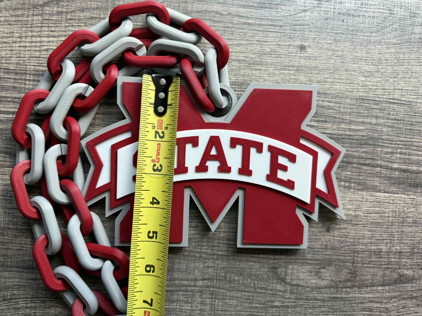 Mississippi State Bulldogs Logo Oversized Necklace, Hype Chain