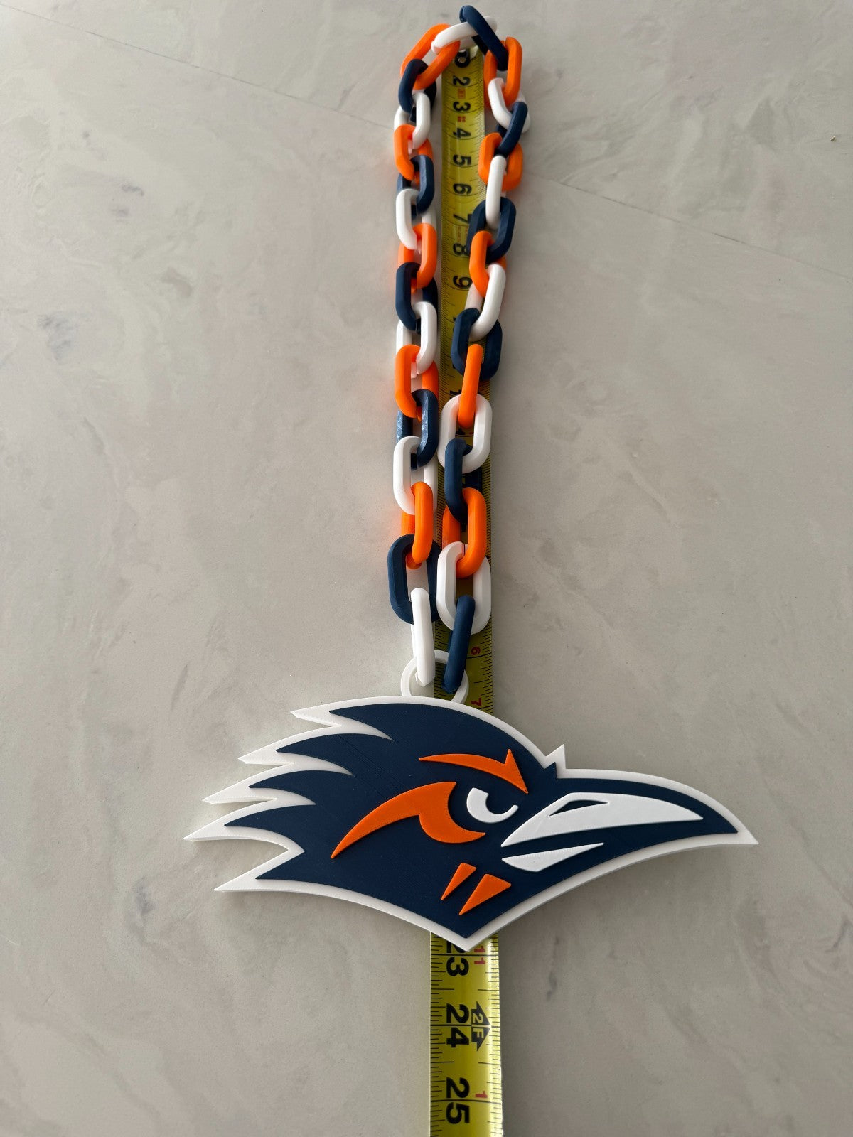 UTSA Roadrunners Oversized Necklace Pendant Handmade 3D Printed