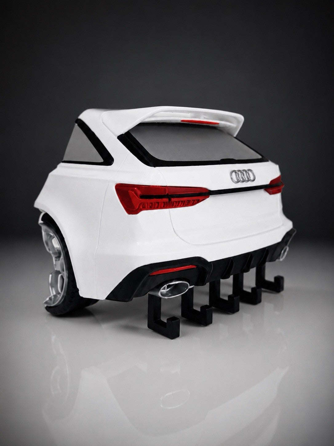 3D Printed Audi RS6 Car Rear End Key Holder Wall Mount Garage Decor