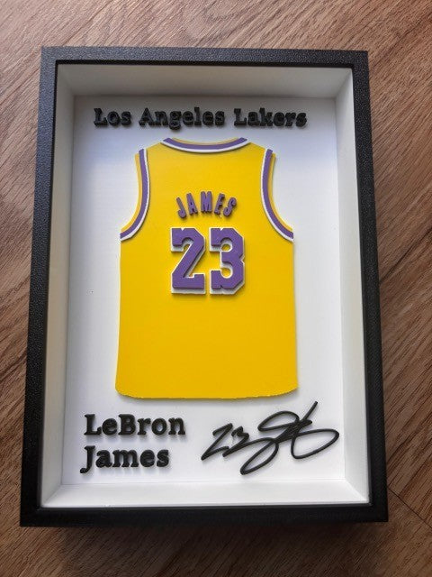 Lakers – Lebron James #23 Framed 3D Jersey Display (Collector’s Edition)