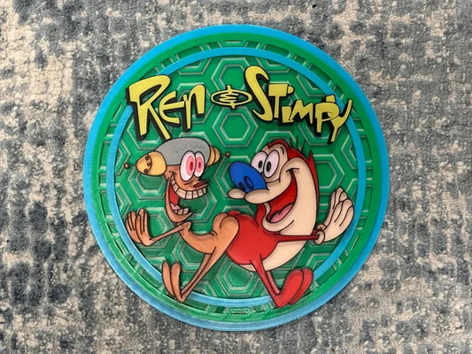 Ren And Stimpy Wall Art Or Display 3D printed Dimensional Mosaic
