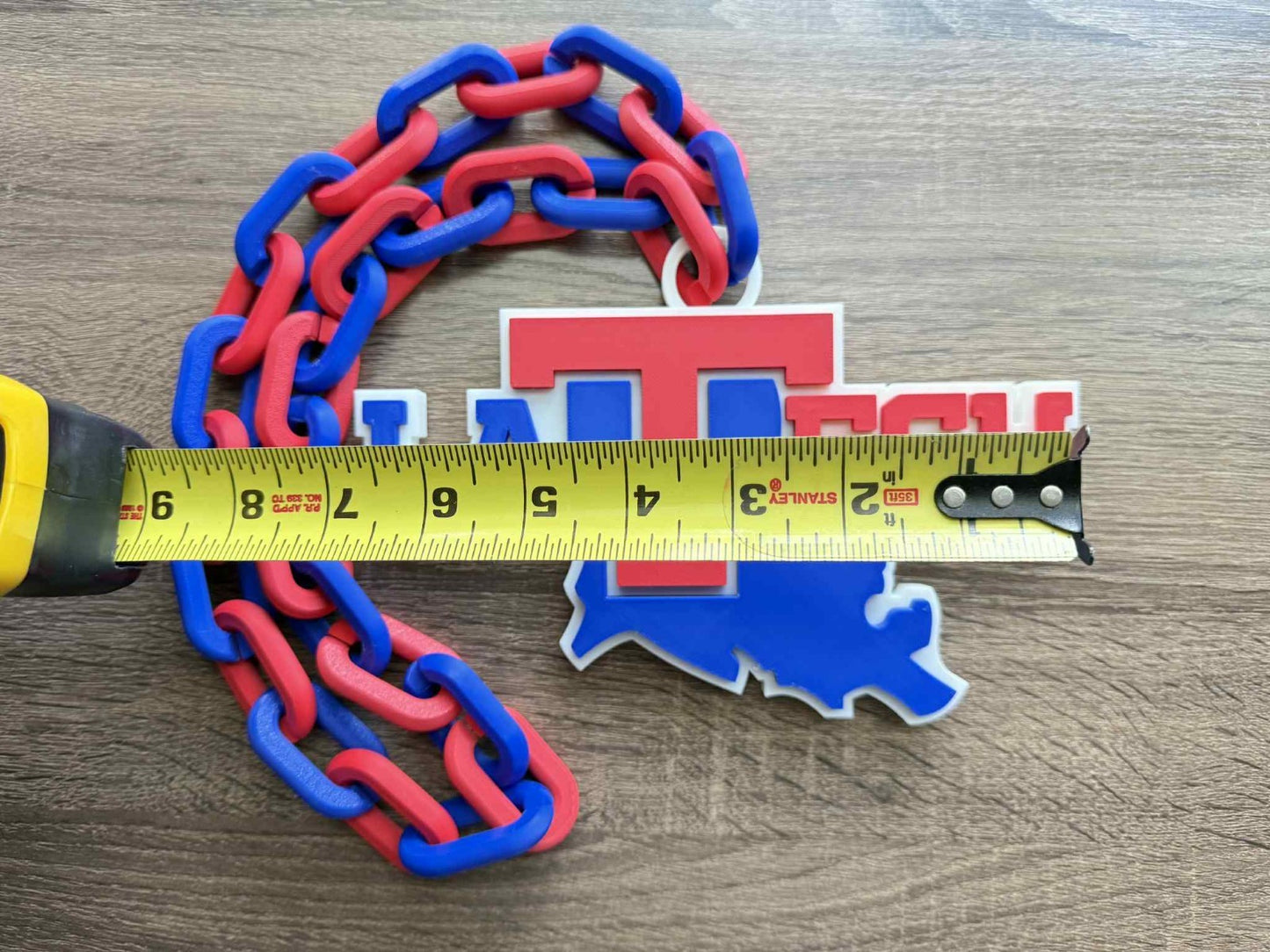 Louisiana Tech Bulldogs Logo Oversized Necklace, Pendant Chain