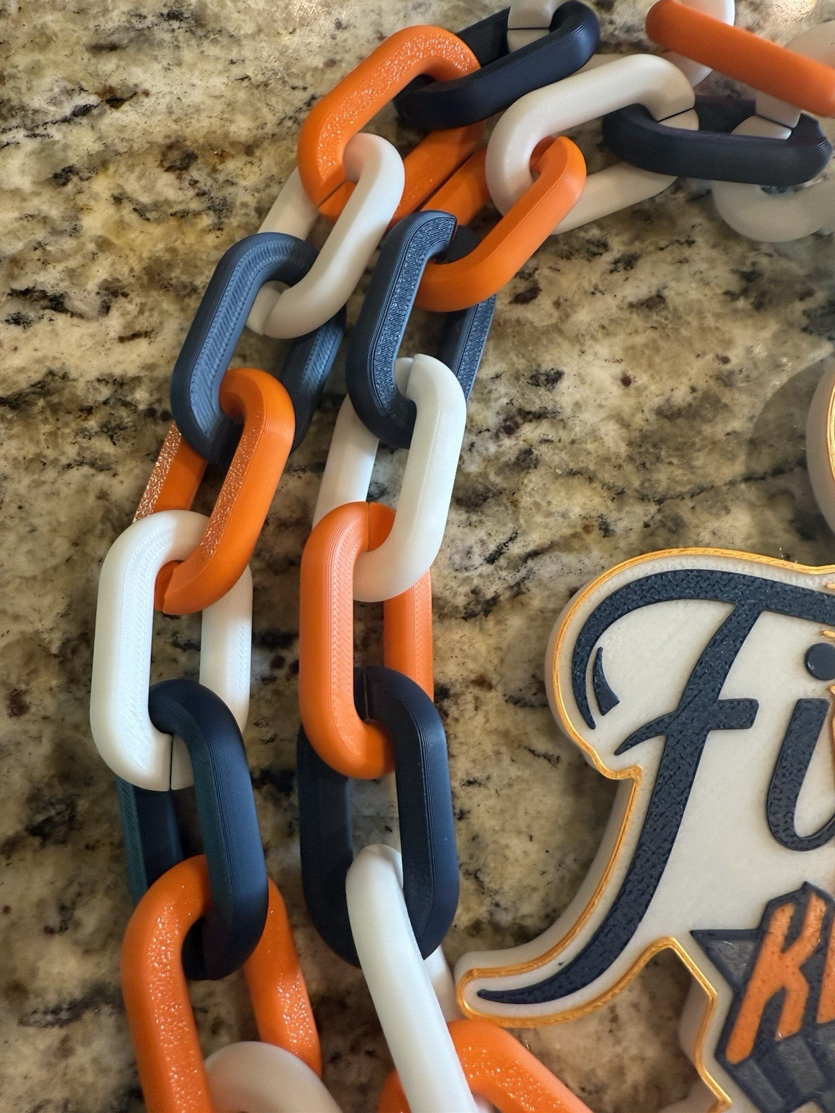 New York Knicks 2026 nba finals hype chain. 3d printed.