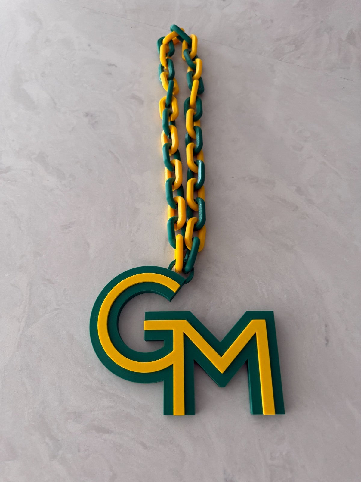 George Mason Patriots Oversized Necklace Turnover Hype Chain HandMade 3D Printed