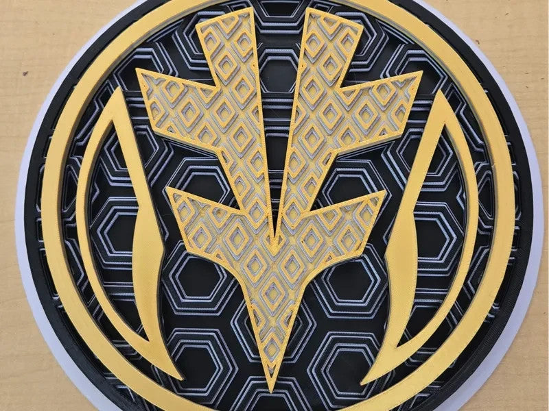 Power Rangers Wall Art Or Display 3D printed Dimensional Mosaic