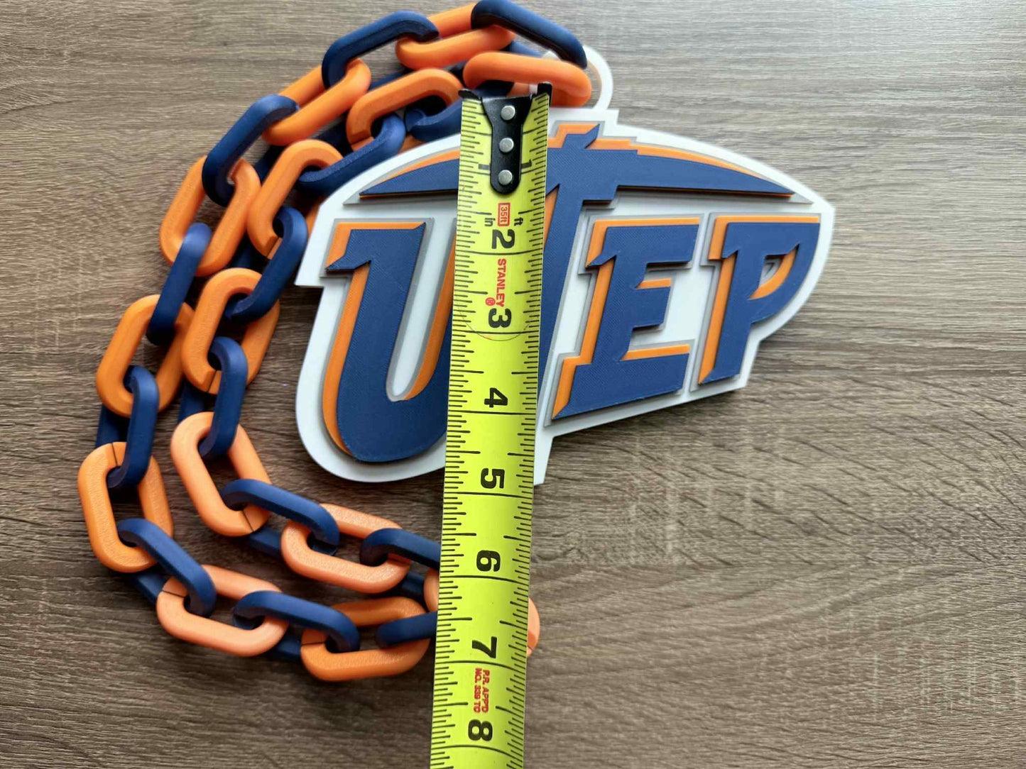 UTEP Miners Logo Oversized Necklace, Hype Chain [Made To Order]