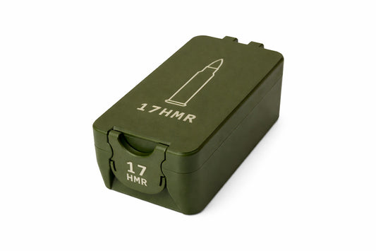 17 HMR Ammo Box - 120 Rounds - Snap Close Storage Box | Fully Customizable