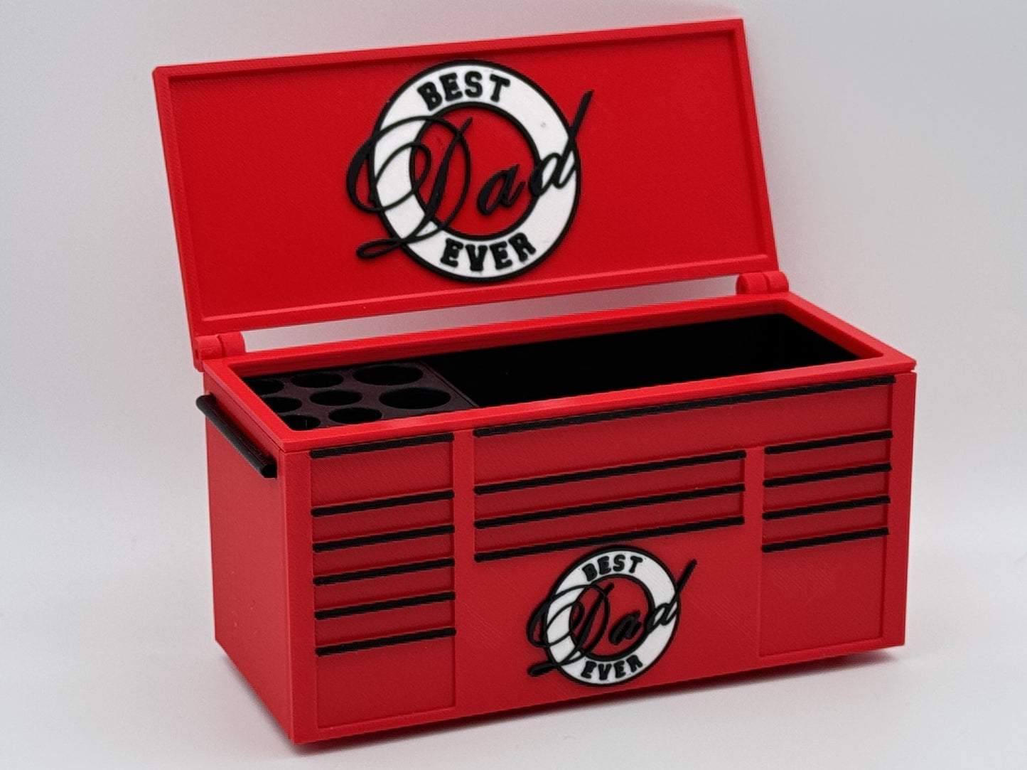 Toolbox Desk Organizer Best Dad | Father's Day Gift | Pen Holder & Storage Box