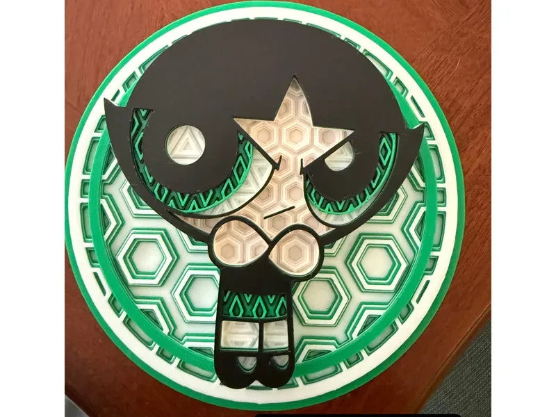 Powerpuff Girls Wall Art Or Display 3D printed Dimensional Mosaic