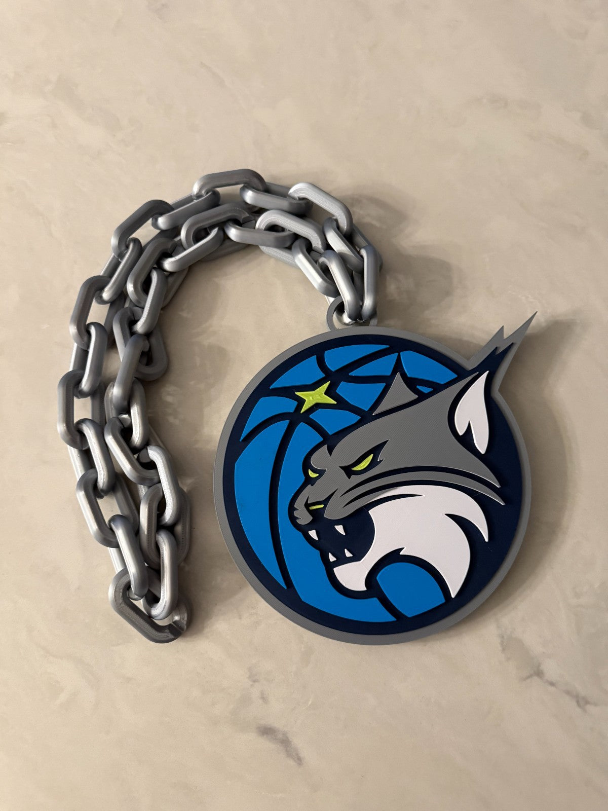 Minnesota Lynx Oversized Logo Necklace Turnover  Hype Chain WNBA Handmade 3D