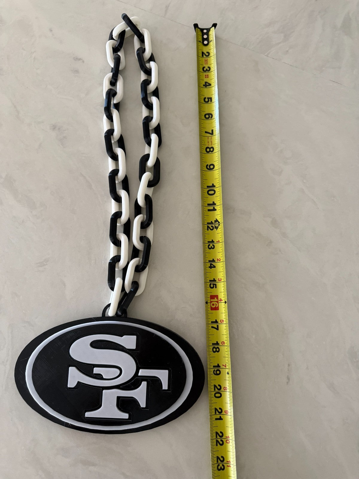 San Francisco 49'ers Logo Hype Turnover Chain Blackout Edition Handmade