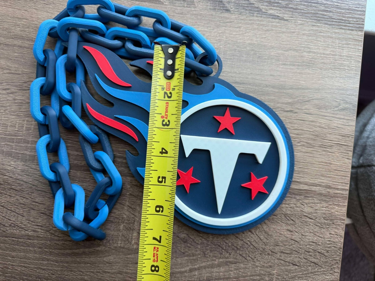 Tennessee Titans Oversized Necklace, Pendant Chain