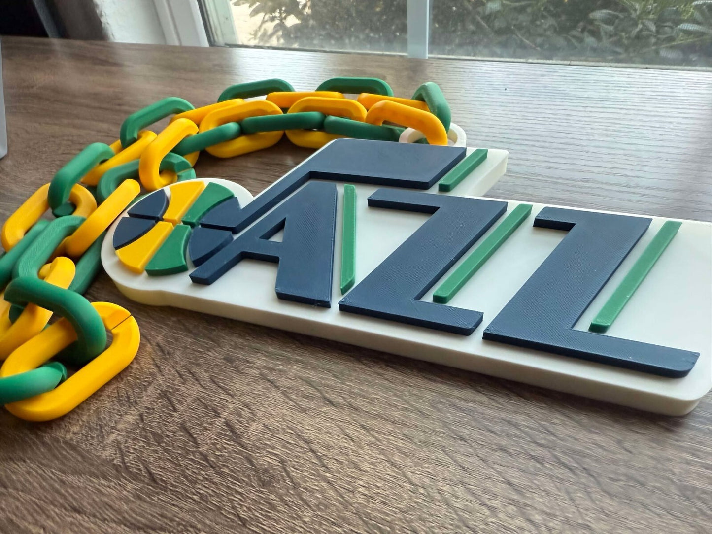 Utah Jazz Oversized Necklace, Pendant Chain